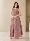 Boho Lines Printed Koti Skirt Ensemble - Achyutara