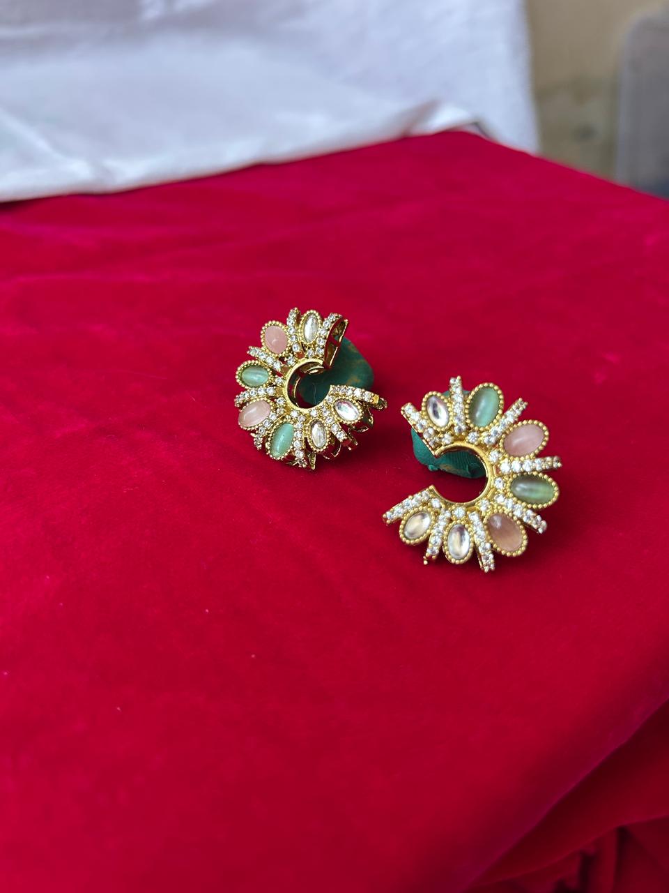 Multicolor Pastel Bloom Statement Earrings for Women - Achyutara