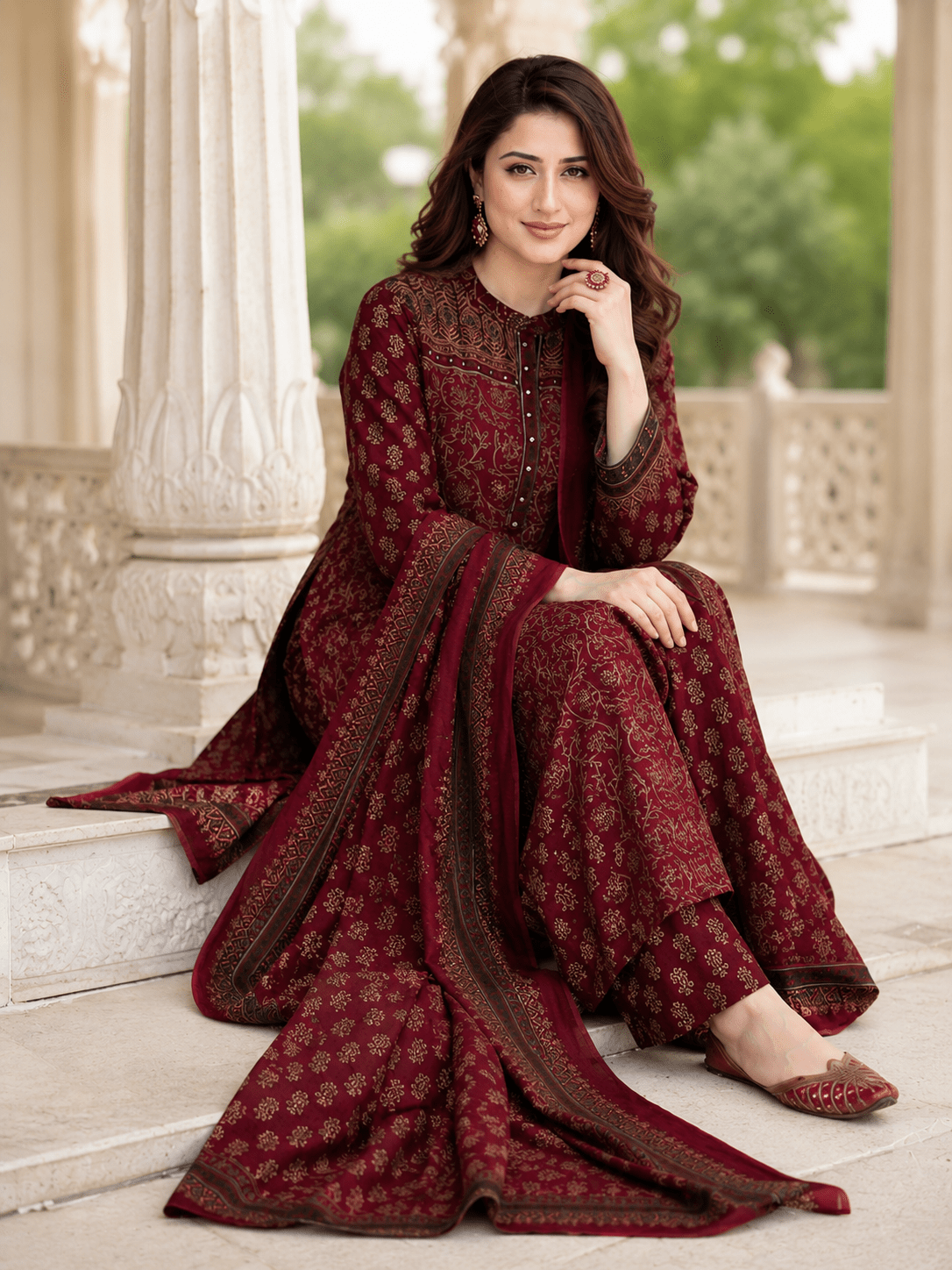 Royal Blue Embroidered Kurta Set - Achyutara