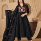 Noir Bloom Embroidered Anarkali Kurta Set