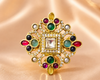 Multicolor Royal Navratna Heritage Brooch for Women