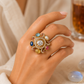 Luxury Navratna Style Statement Ring for Women