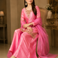 Rosé Glow Embroidered Kurta Palazzo Set