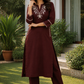 Maroon Elegance Embroidered Kurta Set