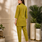 Olive Bloom Embroidered Co-ord Set
