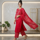 Vibrant Pink Bandhani Printed 3-Piece Kurta Set with Dupatta