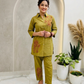 Olive Bloom Embroidered Co-ord Set