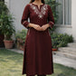 Maroon Elegance Embroidered Kurta Set