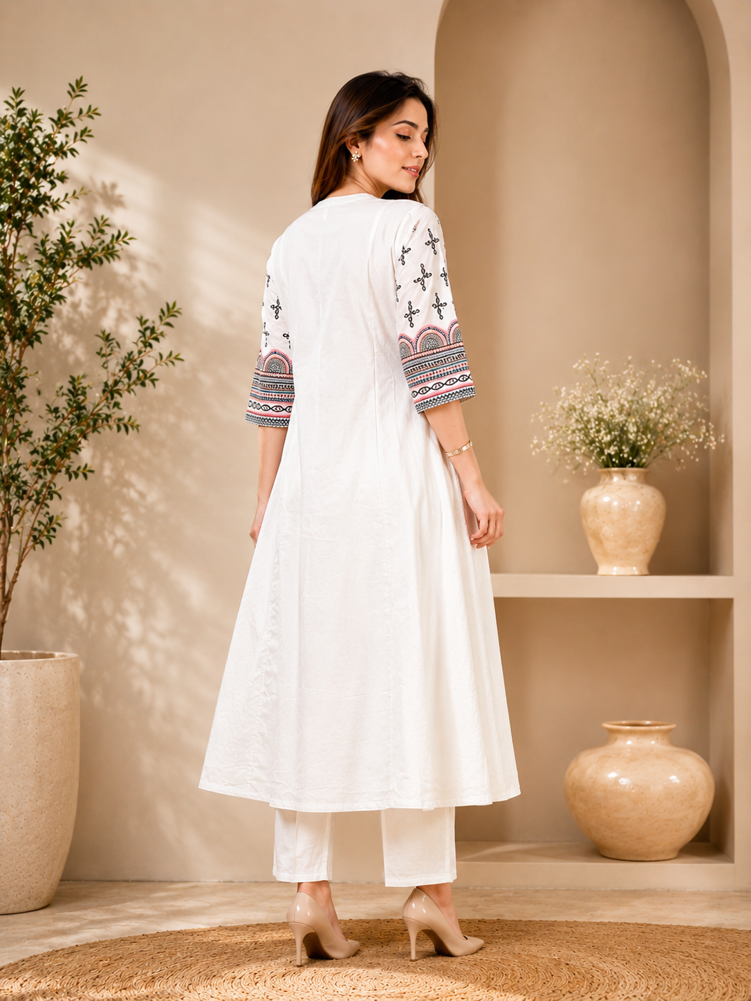 Ivory Charm Embroidered Kurta Set