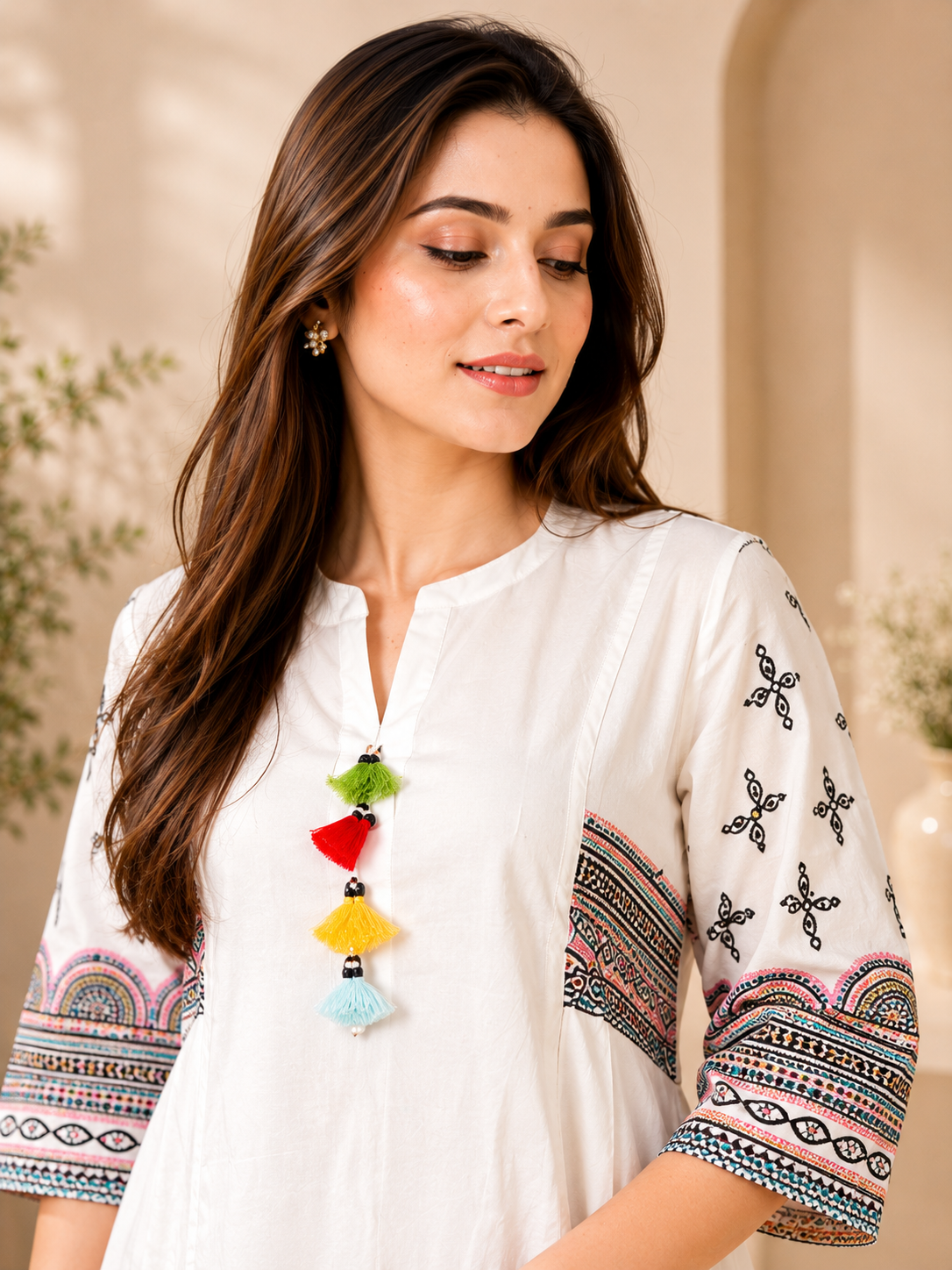 Ivory Charm Embroidered Kurta Set