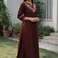 Maroon Elegance Embroidered Kurta Set