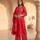 Vibrant Pink Bandhani Printed 3-Piece Kurta Set with Dupatta