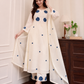 Ivory Chanderi Silk Kurti Pant Dupatta Set