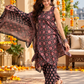 Women’s Black Floral Printed Kurta Pant Set with Dupatta