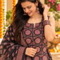 Women’s Black Floral Printed Kurta Pant Set with Dupatta