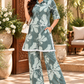 Women’s Sage Green Printed Co-Ord Set