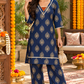 Women’s Rust Orange Printed Kurta Palazzo Set