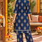 Women’s Rust Orange Printed Kurta Palazzo Set