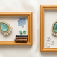 Mint Green Teardrop Crystal Halo Stud Earrings for Women