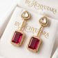 Moissanite Polki Doublet Stone Drop Earrings