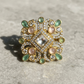 Mehandi Plated Pastel Stone Statement Ring for Women