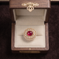 Luxury Gold Plated Doublet Stone Statement Ring for Women