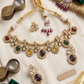 Royal Multicolor Stone Choker Necklace Set