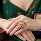 Luxury Navratna Style Statement Ring for Women
