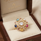 Luxury Navratna Style Statement Ring for Women
