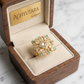 Mehandi Plated Pastel Stone Statement Ring for Women