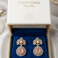 Elegant Pink Teardrop Kundan Statement Earrings for Women