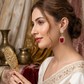 Moissanite Polki Doublet Stone Drop Earrings