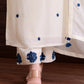 Ivory Chanderi Silk Kurti Pant Dupatta Set