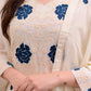 Ivory Chanderi Silk Kurti Pant Dupatta Set