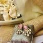 Baby Pink Kundan Drop Earrings for Women - Achyutara