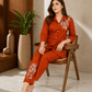 Bold Rust Statement Co-ord Ensemble - Achyutara