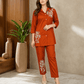 Bold Rust Statement Co-ord Ensemble - Achyutara
