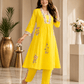 Bright Blossom Embroidered Co-ord Set - Achyutara