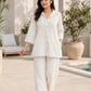 Elegant Button-Down Tunic & Straight Pants Co-ord Set for Women - Achyutara