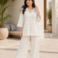 Elegant Button-Down Tunic & Straight Pants Co-ord Set for Women - Achyutara