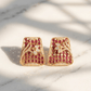 Elegant Gold Plated Red Stone Stud Earrings for Women - Achyutara
