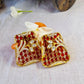 Elegant Gold Plated Red Stone Stud Earrings for Women - Achyutara