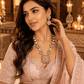 Elegant Kundan Pink Stone Necklace Set with Earrings - Achyutara