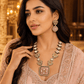 Elegant Kundan Pink Stone Necklace Set with Earrings - Achyutara