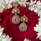 Elegant Pink Teardrop Kundan Statement Earrings for Women - Achyutara