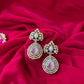 Elegant Pink Teardrop Kundan Statement Earrings for Women - Achyutara