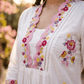 Ivory Bloom Embroidered Co-ord Set - Achyutara