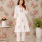 Ivory Bloom Embroidered Co-ord Set - Achyutara