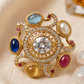 Luxury Navratna Style Statement Ring for Women - Achyutara