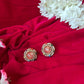 Mehandi Plated Dublet Carry Stone Designer Stud Earrings - Achyutara